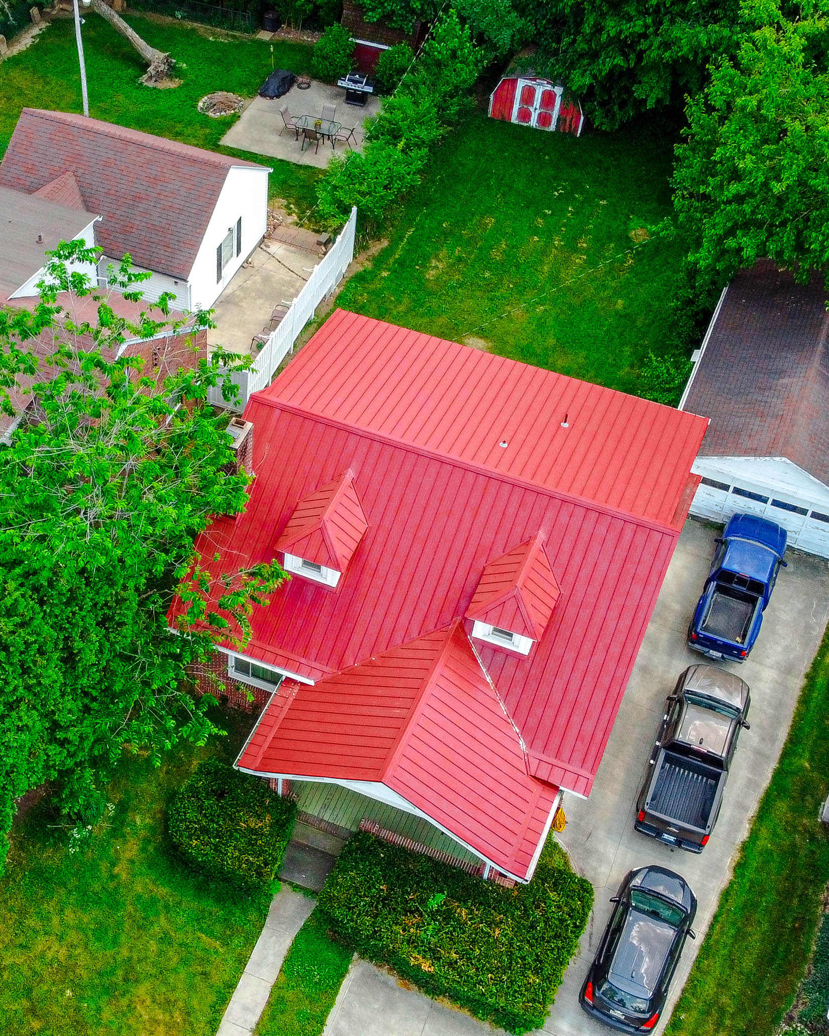 Drone red roof