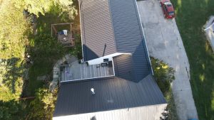 metal roof top view